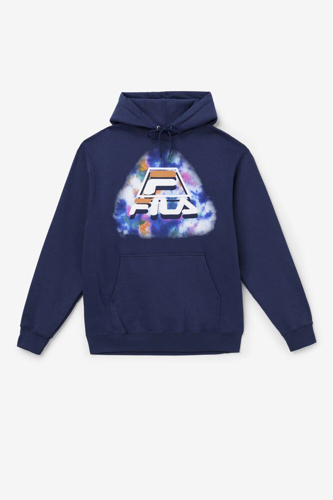 Fila Hoodie Mens Blue - Dracen Tie Dye - Philippines 6074395-WN